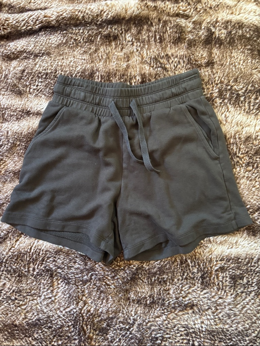 Lou & Grey Olive Drawstring Knit Shorts